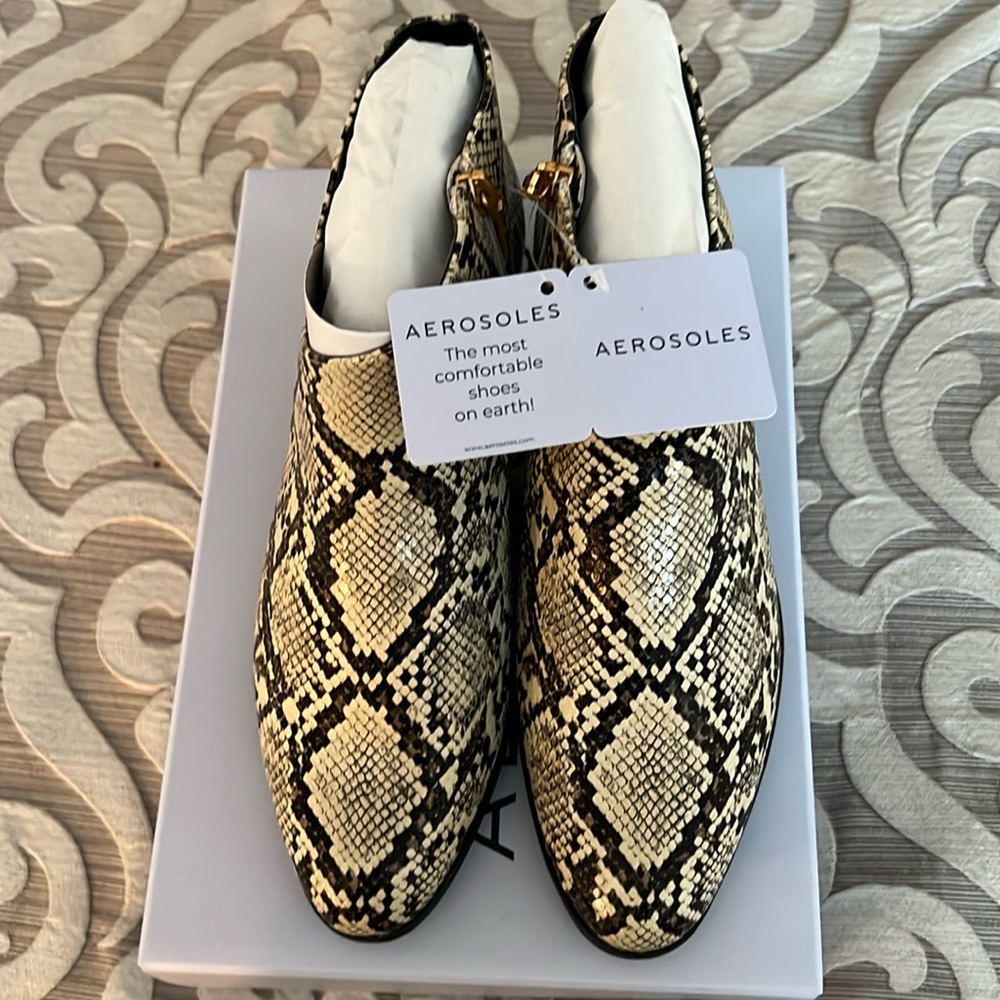 Aerosoles Snake Print Booties